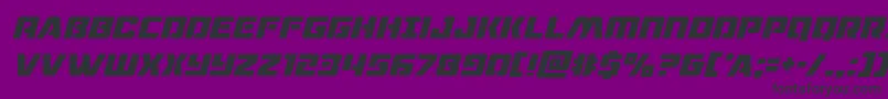 dronetrackercondital-Schriftart – Schwarze Schriften auf violettem Hintergrund