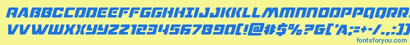 dronetrackercondital Font – Blue Fonts on Yellow Background