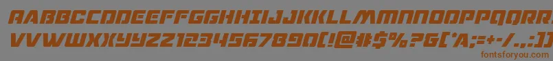 dronetrackercondital Font – Brown Fonts on Gray Background