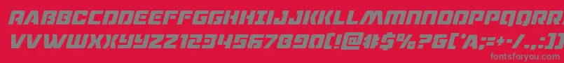 dronetrackercondital Font – Gray Fonts on Red Background