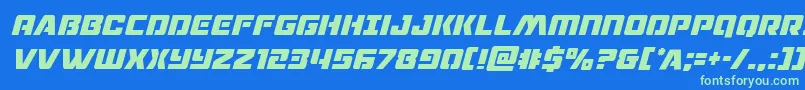 dronetrackercondital Font – Green Fonts on Blue Background