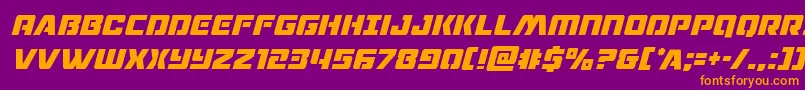 dronetrackercondital Font – Orange Fonts on Purple Background