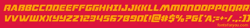 dronetrackercondital Font – Orange Fonts on Red Background