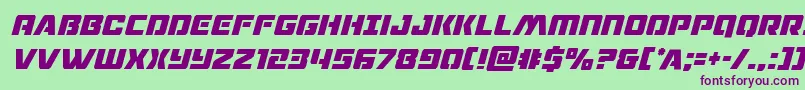 dronetrackercondital Font – Purple Fonts on Green Background