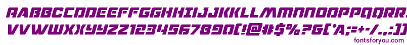 dronetrackercondital Font – Purple Fonts on White Background