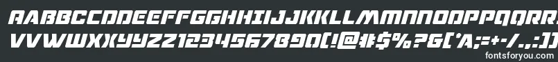 dronetrackercondital Font – White Fonts on Black Background