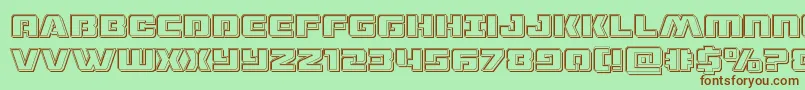 dronetrackerengrave Font – Brown Fonts on Green Background