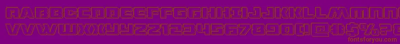 dronetrackerengrave Font – Brown Fonts on Purple Background