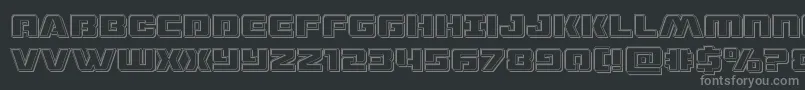 dronetrackerengrave Font – Gray Fonts on Black Background