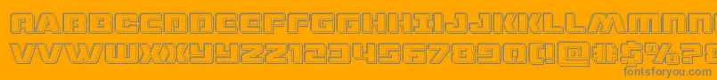 dronetrackerengrave Font – Gray Fonts on Orange Background