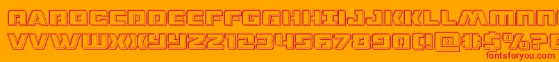 dronetrackerengrave Font – Red Fonts on Orange Background