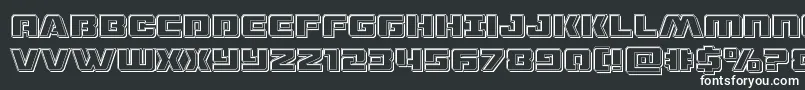 Шрифт dronetrackerengrave – белые шрифты на чёрном фоне