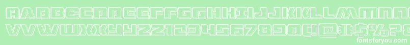 dronetrackerengrave Font – White Fonts on Green Background