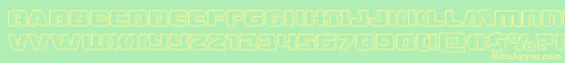 dronetrackerengrave Font – Yellow Fonts on Green Background