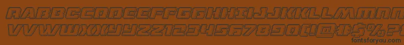 dronetrackerengraveital Font – Black Fonts on Brown Background