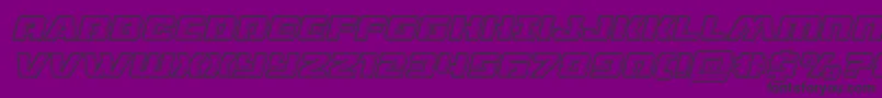 dronetrackerengraveital Font – Black Fonts on Purple Background