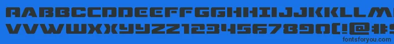 dronetrackerexpand Font – Black Fonts on Blue Background