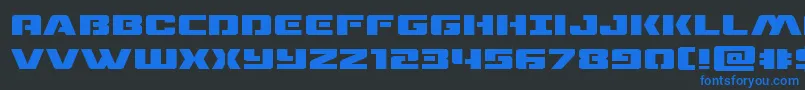 dronetrackerexpand Font – Blue Fonts on Black Background