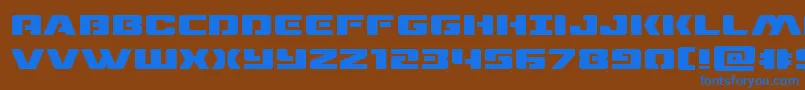 dronetrackerexpand Font – Blue Fonts on Brown Background