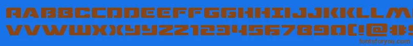 dronetrackerexpand Font – Brown Fonts on Blue Background