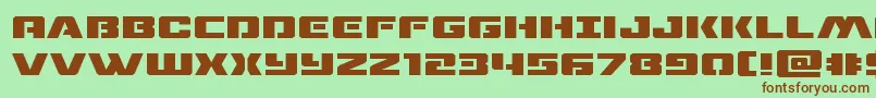 dronetrackerexpand Font – Brown Fonts on Green Background