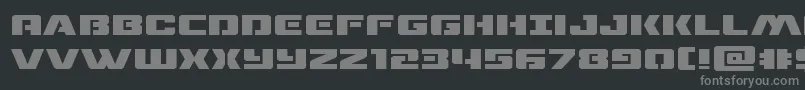 フォントdronetrackerexpand – 黒い背景に灰色の文字