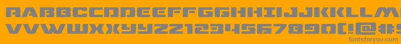 dronetrackerexpand Font – Gray Fonts on Orange Background