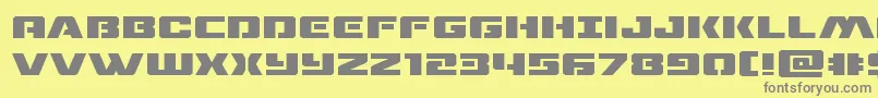 dronetrackerexpand Font – Gray Fonts on Yellow Background