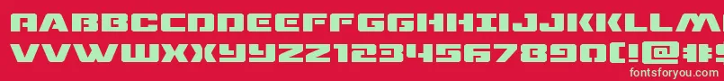 dronetrackerexpand Font – Green Fonts on Red Background