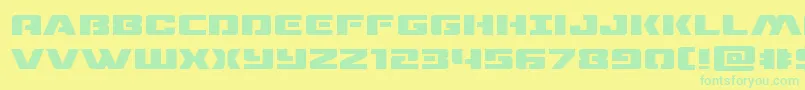 dronetrackerexpand Font – Green Fonts on Yellow Background