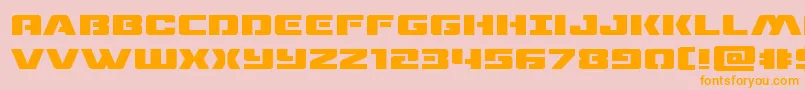 dronetrackerexpand Font – Orange Fonts on Pink Background