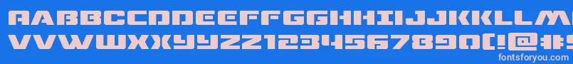 dronetrackerexpand Font – Pink Fonts on Blue Background
