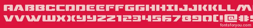 dronetrackerexpand Font – Pink Fonts on Red Background