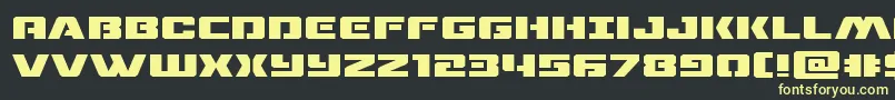dronetrackerexpand Font – Yellow Fonts on Black Background