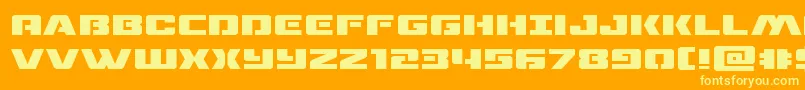 dronetrackerexpand Font – Yellow Fonts on Orange Background