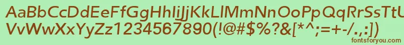 Czcionka FredericRegularItalic – brązowe czcionki na zielonym tle