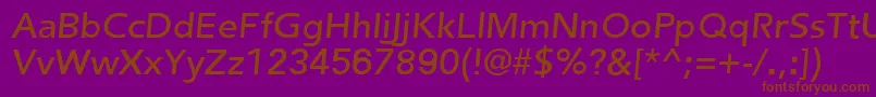 FredericRegularItalic Font – Brown Fonts on Purple Background