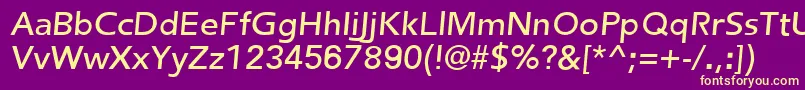 フォントFredericRegularItalic – 紫の背景に黄色のフォント