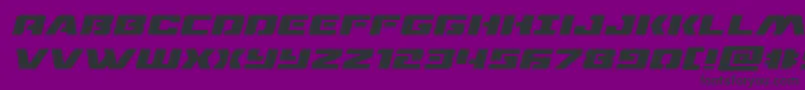 dronetrackerexpandital-Schriftart – Schwarze Schriften auf violettem Hintergrund