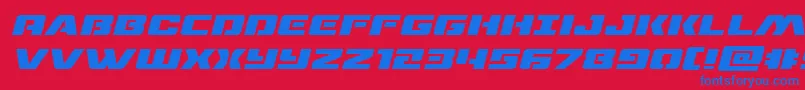 dronetrackerexpandital Font – Blue Fonts on Red Background