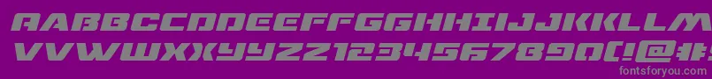 dronetrackerexpandital Font – Gray Fonts on Purple Background