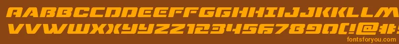 dronetrackerexpandital Font – Orange Fonts on Brown Background