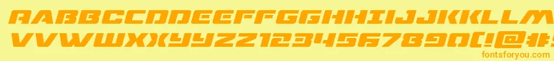 dronetrackerexpandital Font – Orange Fonts on Yellow Background