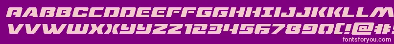 dronetrackerexpandital Font – Pink Fonts on Purple Background