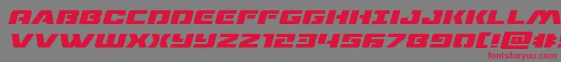 dronetrackerexpandital Font – Red Fonts on Gray Background