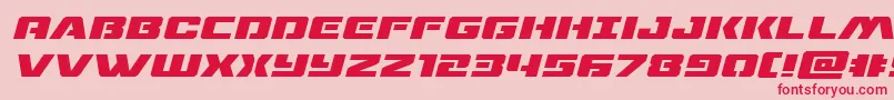 dronetrackerexpandital Font – Red Fonts on Pink Background