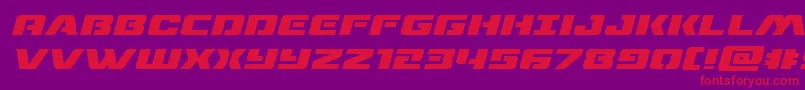 dronetrackerexpandital Font – Red Fonts on Purple Background