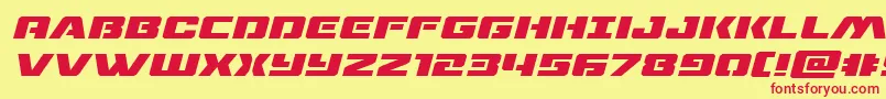 dronetrackerexpandital Font – Red Fonts on Yellow Background