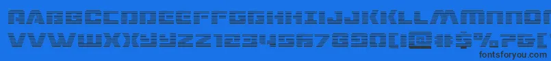 dronetrackergrad Font – Black Fonts on Blue Background