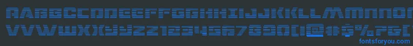 dronetrackergrad Font – Blue Fonts on Black Background